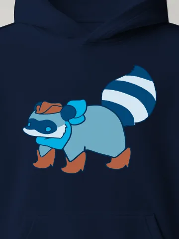 Raccoon in Boots Hoodie