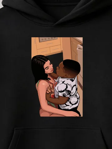 Cow-Print Kiss Hoodie