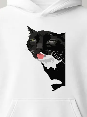 Tongue-Out Tuxedo Hoodie