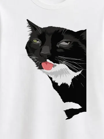 Tongue-Out Tuxedo Tee
